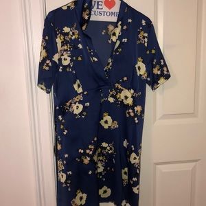 Floral Silk Mini Dress